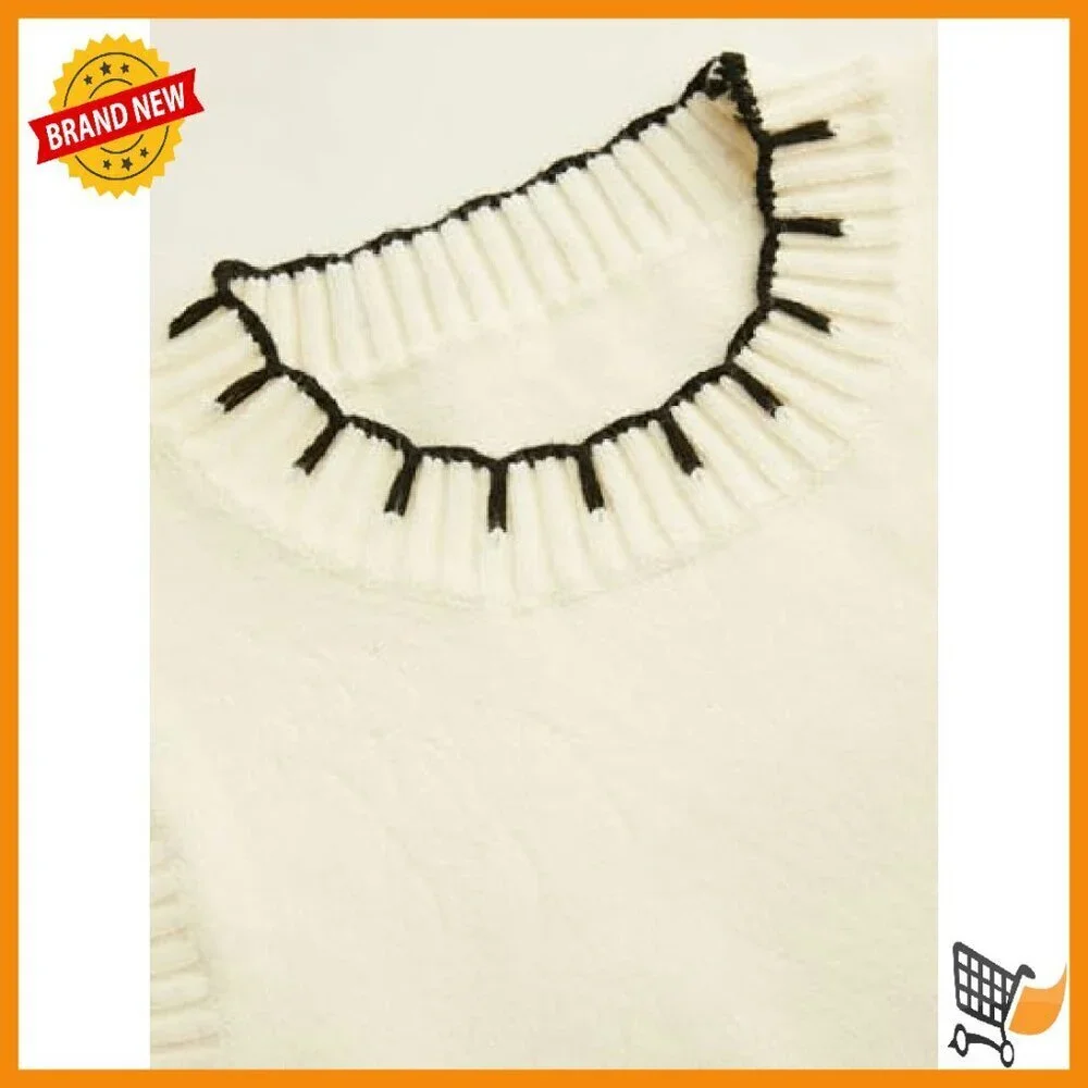 Cropped Sweater Vest Sleeveless Crew Neck Knit Tank Top Women's